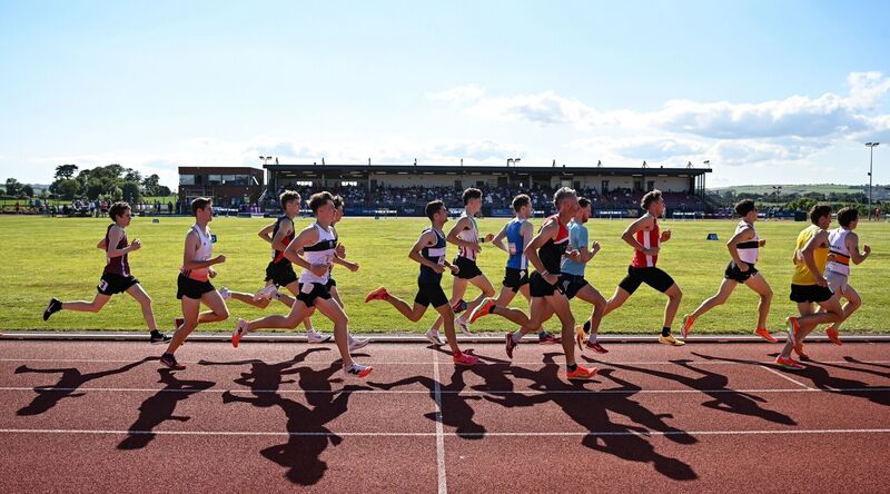 A general view of the start of the Cork 96FM and C103 Open Men's 3000m at the MTU Athletics Stadium. Picture: Sam Barnes/Sportsfile
