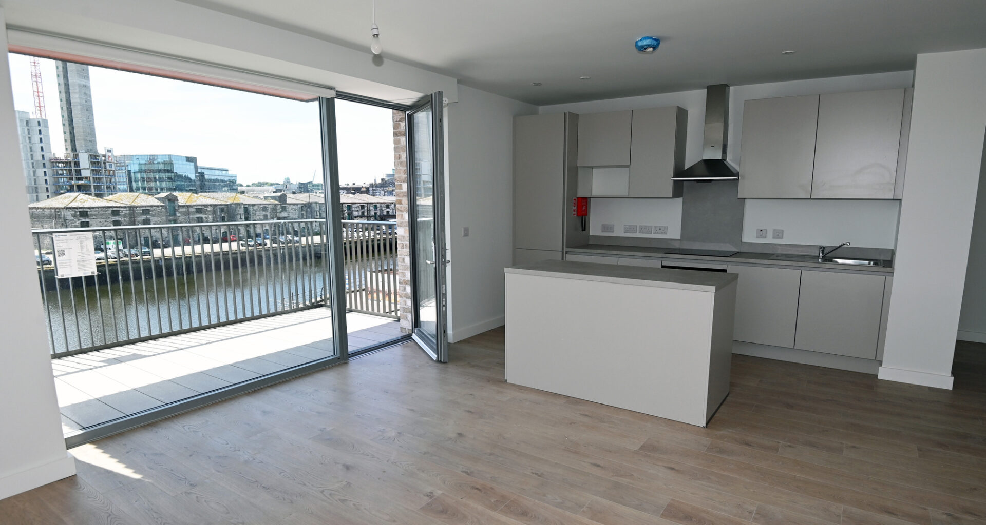 River views: The Kitchen/ living room of a two-bed at Horgan's Quay apartments. Picture: Eddie O'Hare