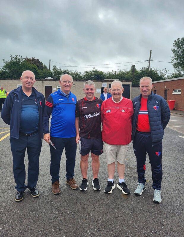 Erin's Own stalwart Martin Bowen (runaí), PJ Murphy (chairman), Paul Fenton, Bill Murray (vice-president) and Michael Mulcahy (intermediate manager).