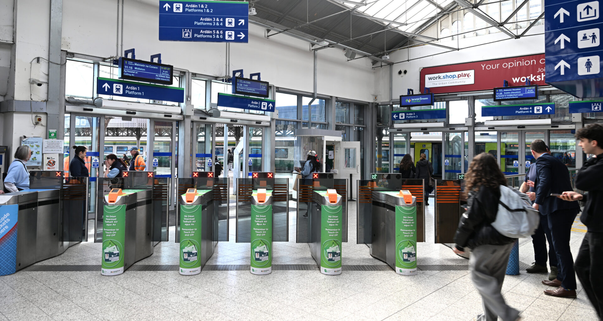 It is alleged a young American woman visiting Cork was struck across the head with a walking stick when she was at Kent railway station. Picture: Larry Cummins