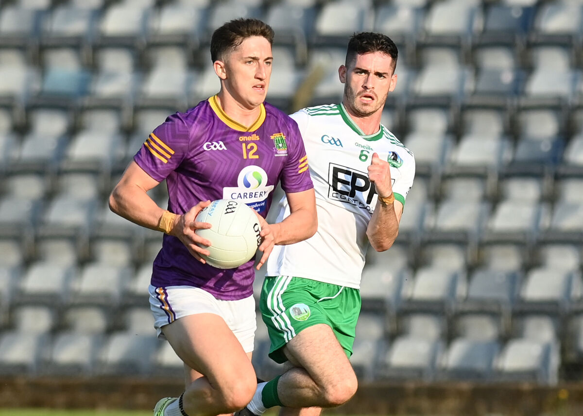 Carbery's Olan Corcoran gets away from Muskerry's Mark Corrigan. Picture: Martin Walsh
