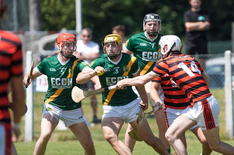 Dungourney’s Richie Harney pushes through the Cloyne defence. Picture: Noel Sweeney