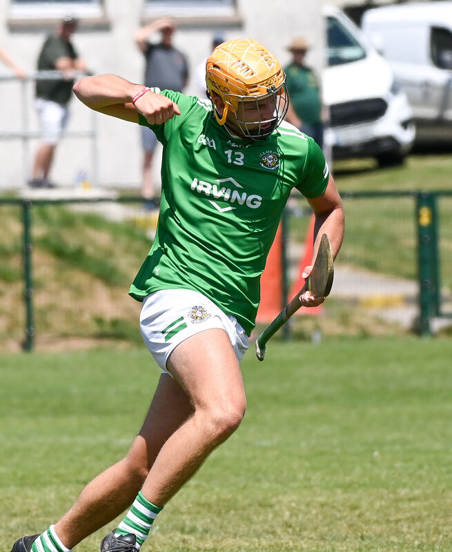  Aghada's Noah Devoy celebrates his goal against Sarsfields. Picture: David Keane.