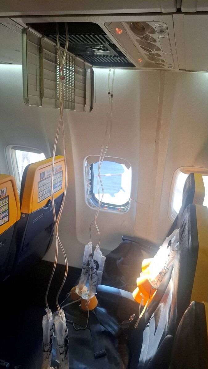 Svetlana Grkovic said that with the help of two passengers she was able to pull her husband, who lost consciousness three times, back inside the aircraft. Picture: Despoina Papapavlou/Reuters