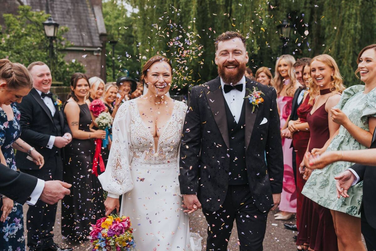 Darragh Bermingham and Kiva Sammon on their wedding day