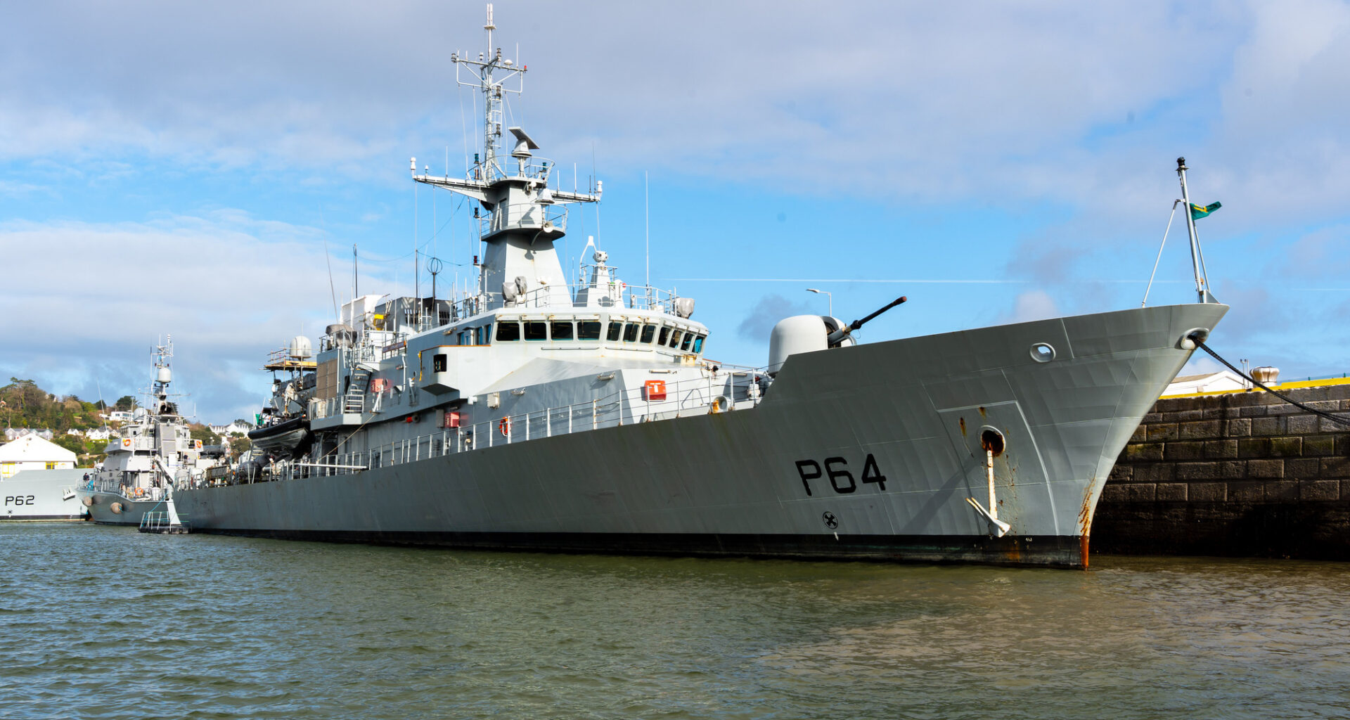 The LÉ George Bernard Shaw docked at the Irish Naval Base in Haulbowline. Ireland’s defence spend will be eight times less than the EU average this year. Picture: Noel Sweeney