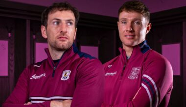 The Mannion brothers, with Padraic left and Cathal right, from the Galway final press night. Pic: Tom O'Hanlon/Inpho