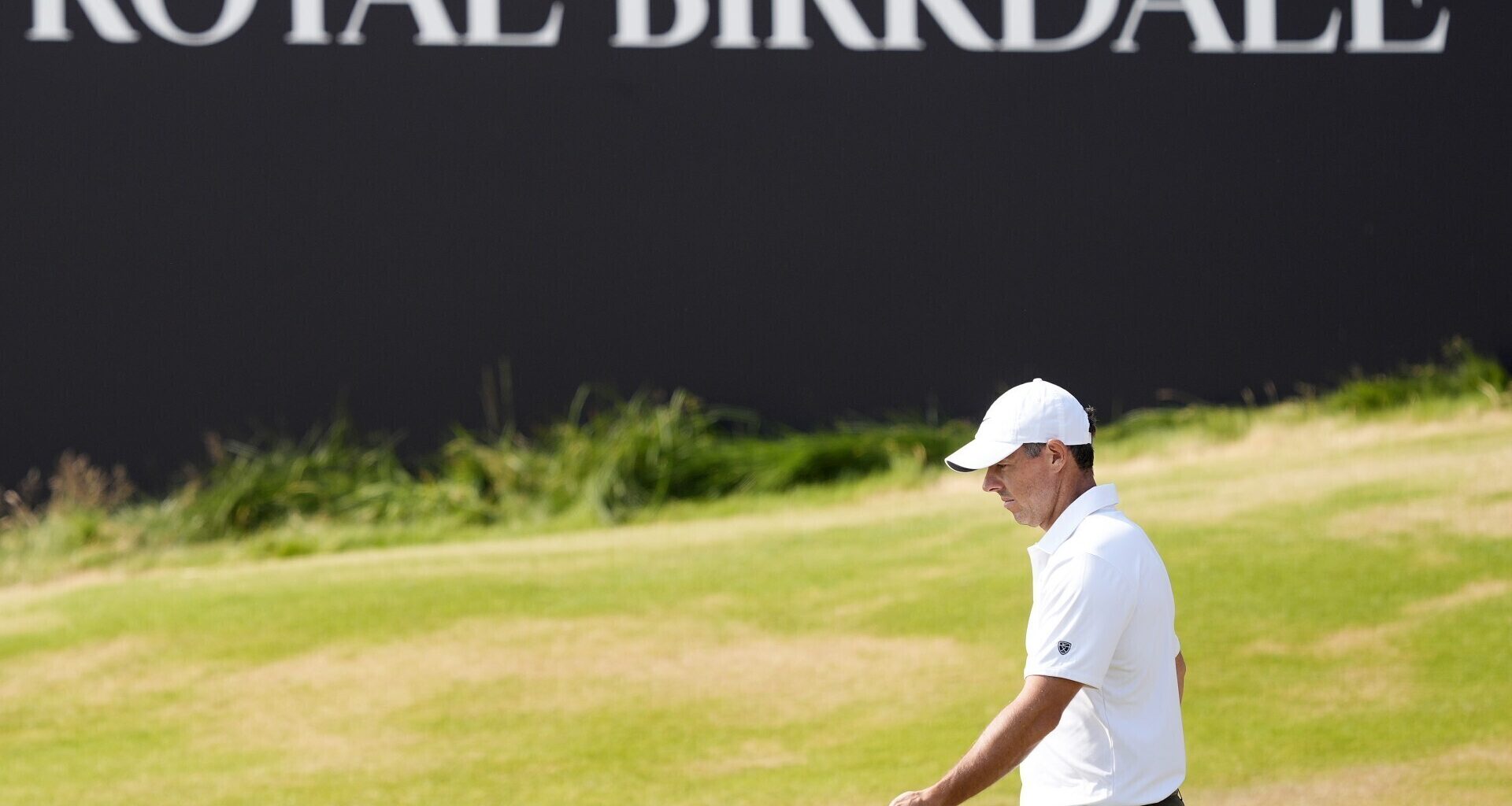 Rory McIlroy of Northern Ireland on the 18th green during day three of The 154th Open Championship at Royal Birkdale in Southport. Pic: Peter Byrne/PA Wire