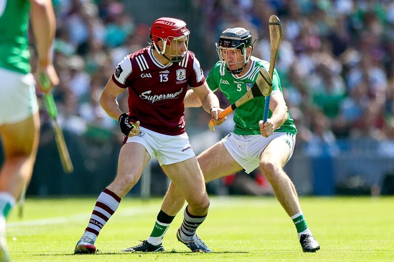 Galway's Conor Whelan in action against Limerick's Diarmaid Byrnes. Pic: ©INPHO/James Crombie