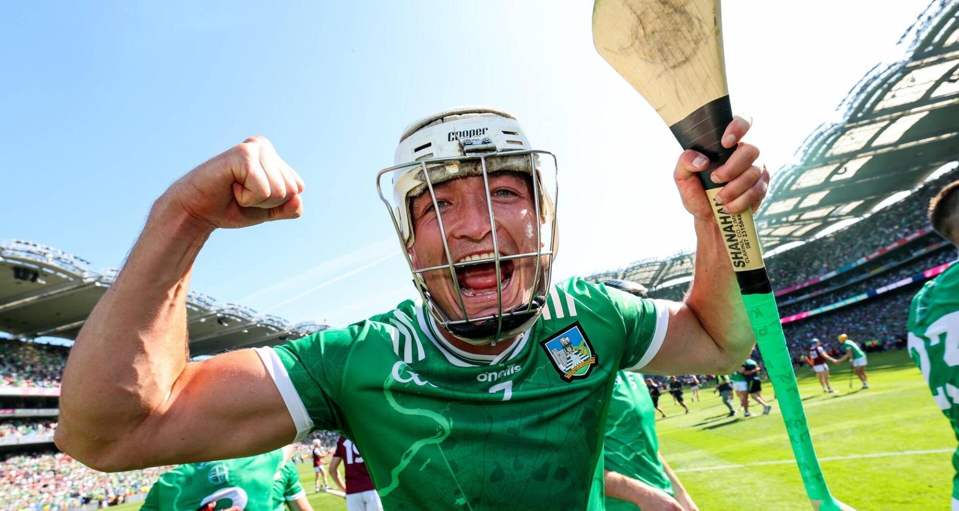 Limerick's Kyle Hayes celebrates after the match. Pic: INPHO/Ryan Byrne