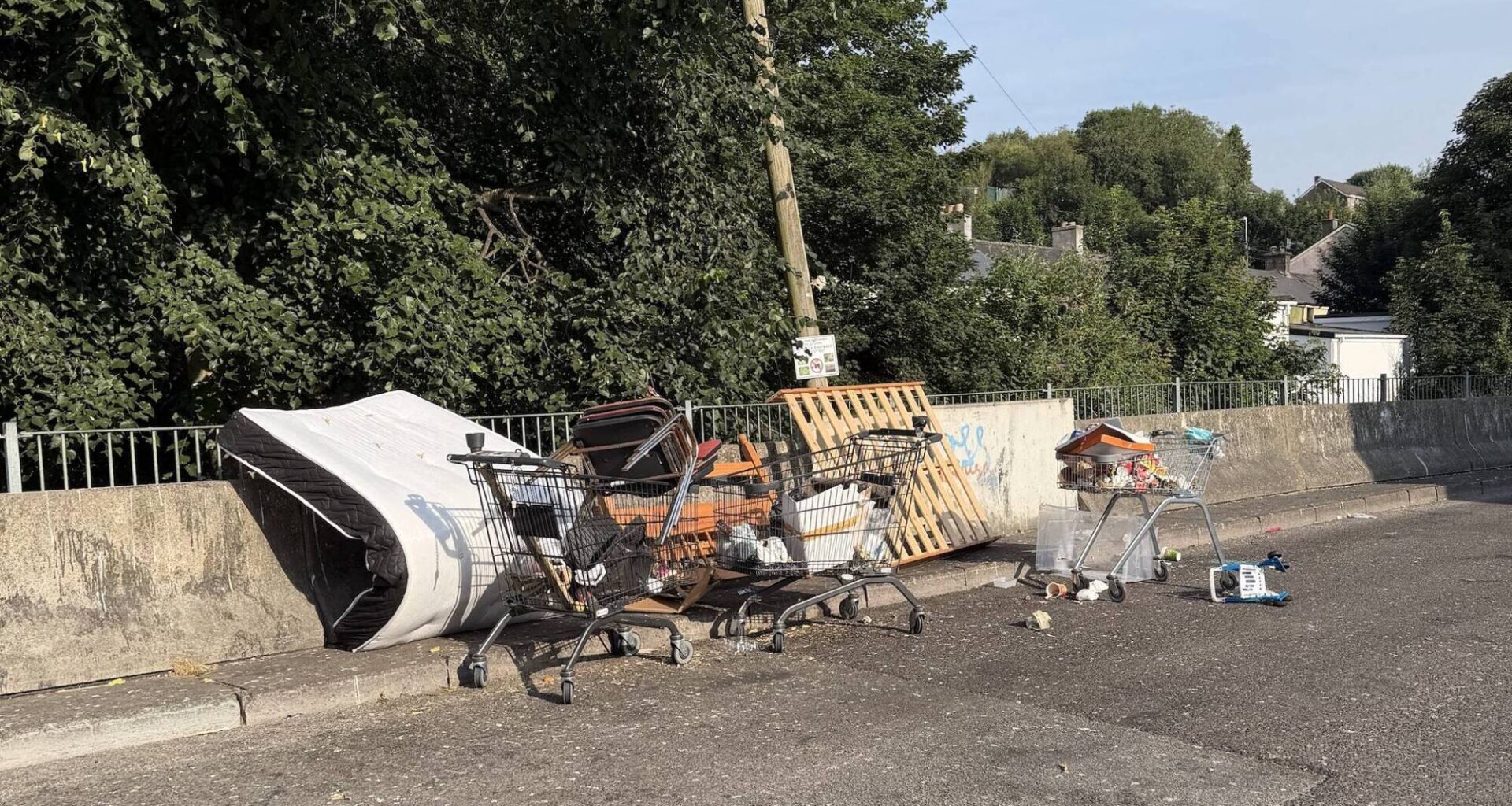 Illegal dumping in Orchard Court Estate, Blackpool