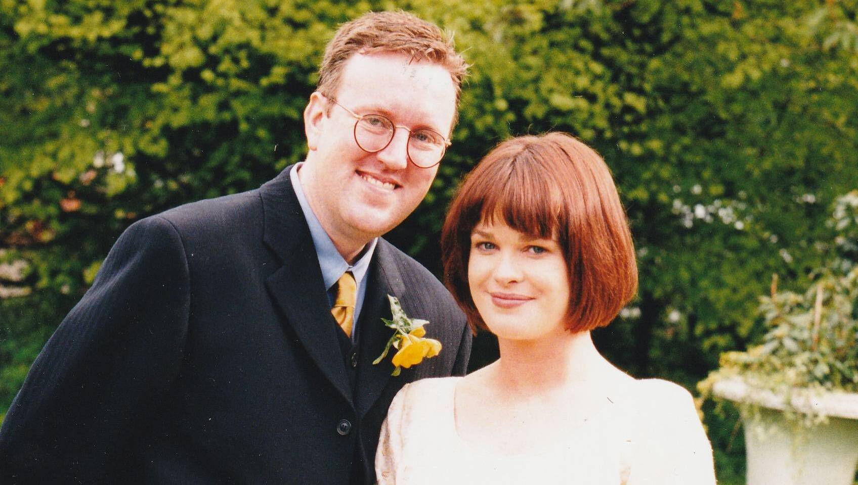 Teresa Mannion and her husband Dave on their wedding day.
