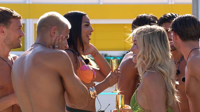 Seán 'Fitzy' Fitzgerald reacts to seeing fellow Irish contestant Charlene Murphy join the villa