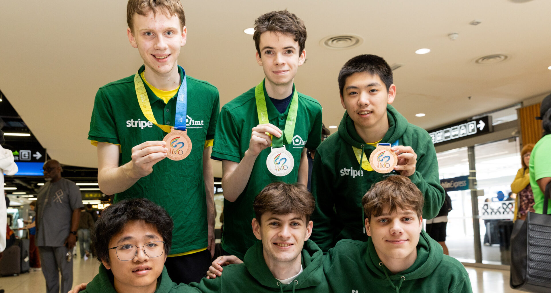 Members of Team Ireland (Back row left to right) Jack McAuliffe, Ben Maguire, Angyang Li (Front row left to right) Tianci Yan, Owen Barron, Vitali Halushko. Photo: Gareth Chaney