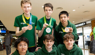 Members of Team Ireland (Back row left to right) Jack McAuliffe, Ben Maguire, Angyang Li (Front row left to right) Tianci Yan, Owen Barron, Vitali Halushko. Photo: Gareth Chaney