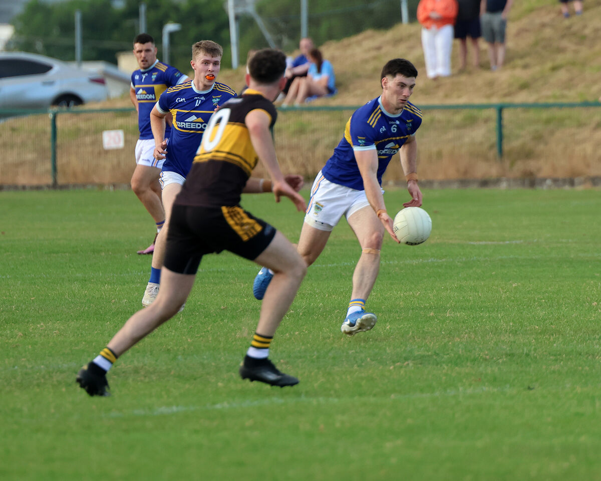 Colm O'Shea of Kilshannig on the attack against Kevin Graham of Clyda Rovers. Picture: Brendan Gleeson