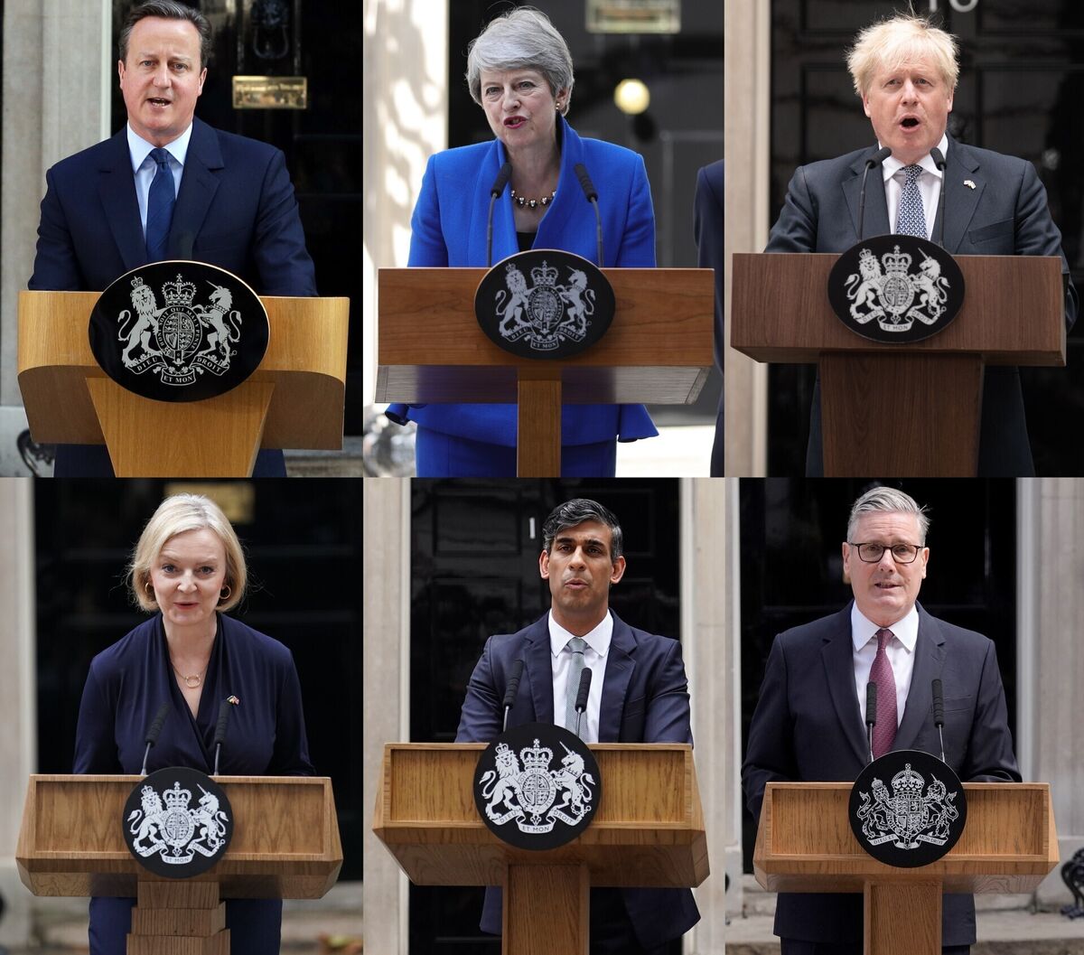 David Cameron, Theresa May Boris Johnson, Liz Truss, Rishi Sunak and Keir Starmer. Pictures: Stefan Rousseau/Aaron Chown/Andrew Matthews/James Manning/Kirsty O'Connor/PA