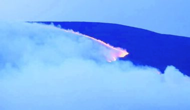 The wildfire on Slievenamon in Co Tipperary creeps in different directions as fire crews spent a fourth day tackling the major blaze. 	Picture: Eamonn Farrell/RollingNews