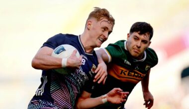 Jack Carney is a crafty player who poses a two-point threat for Mayo while Kerry centre-back Mike Breen has become a creative force for the Kingdom. Pic: ©INPHO/Ryan Byrne