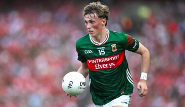 Kobe McDonald during the semi-final between Mayo and Louth at Croke Park. Pic: Ramsey Cardy/Sportsfile.