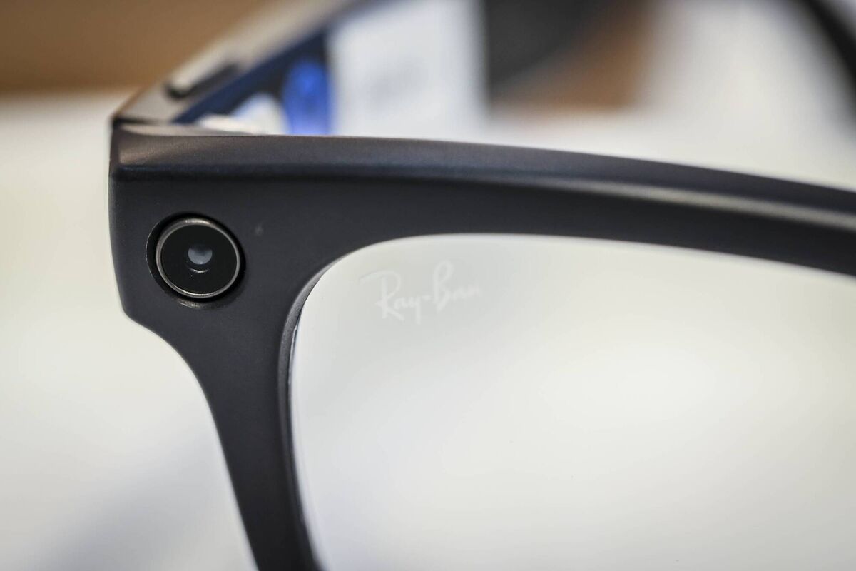 A pair of Ray-Ban Meta Wayfarer AI glasses. Meta announced new measures to combat secret filming, with glasses not be able to capture content if the LED light has been tampered with. Picture: Angel Garcia/Bloomberg