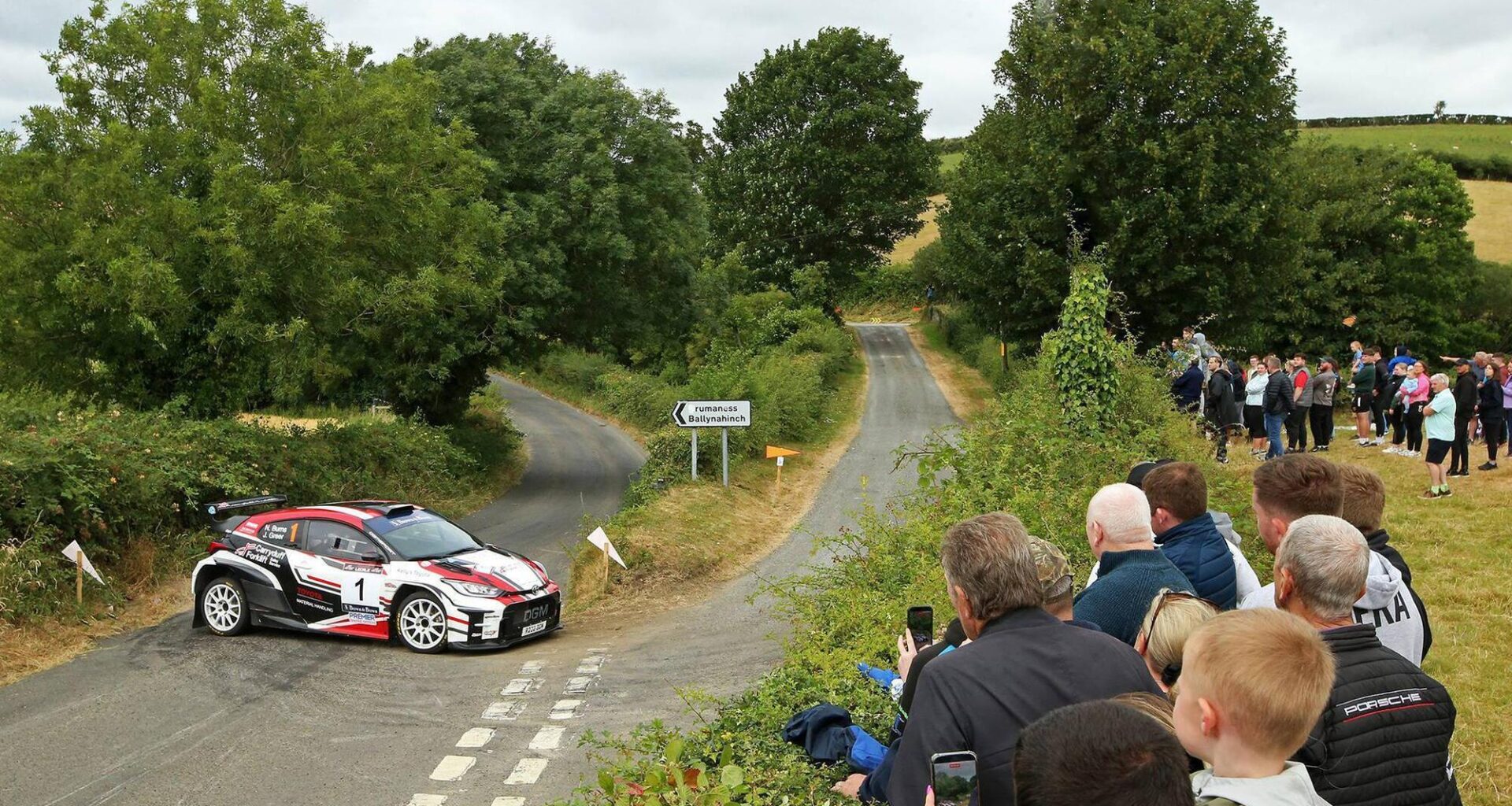Carryduff's Jonny Greer and Sligo's Niall Burns (Toyota GR Yaris Rally2) won the Carryduff Forklift Rallye Lecale to clinch the Brown & Brown Northern Ireland Rally Championship. Photo: William McNeill.