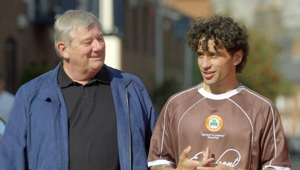John Creedon and rapper Khaki Kid on the Musical Atlas of Ireland, on RTÉ One. 