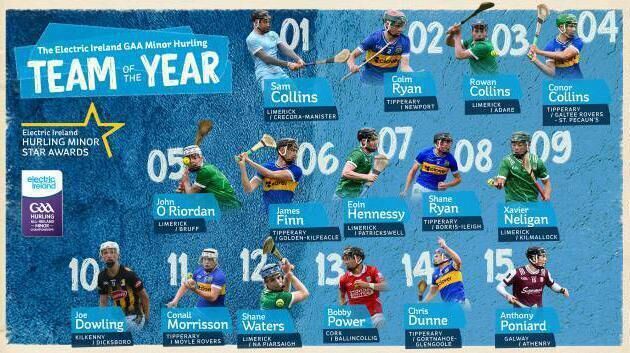 2026 Electric Ireland GAA Minor Star Hurling Team of the Year.