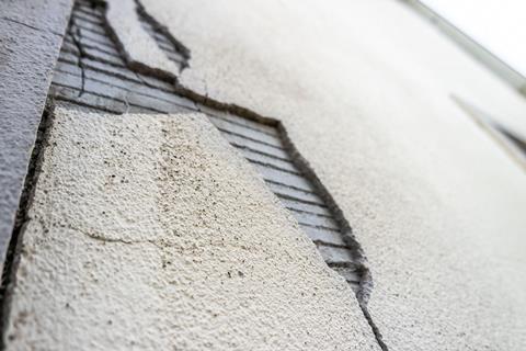 Damaged house