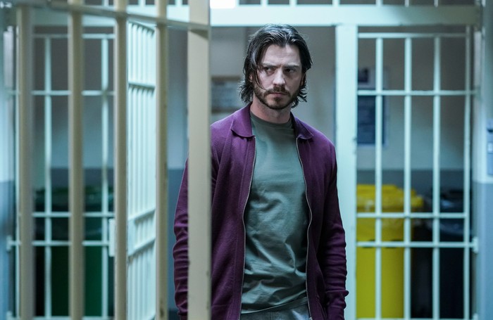 568602,TITLE:Eastenders Gray in a prison cell in EastEnders