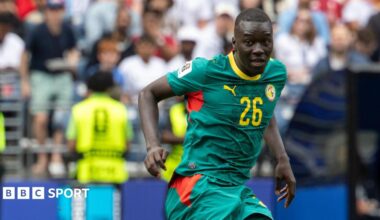 Senegal midfielder Pape Gueye in action