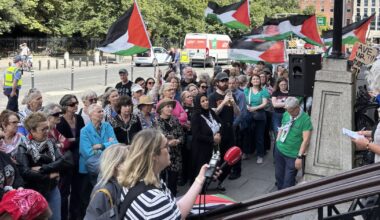 Protesters gather in solidarity with Gazan students denied visas to Ireland – The Irish Times