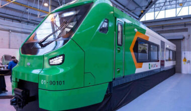 New DART+ train damaged with graffiti during testing in Drogheda
