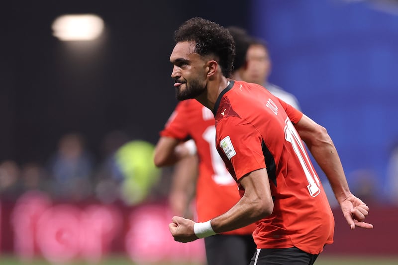 Mostafa Ziko of Egypt celebrates scoring his team's second goal. Photograph: Buda Mendes/Getty
