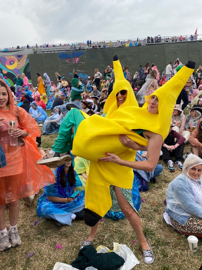 Natalie Penny Whittaker (left) and Rebecca Whittaker (right) at Harry Styles's Slane concert in 2023