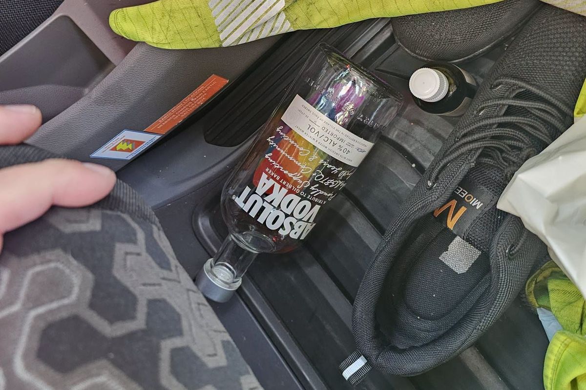 Gardaí found alcohol stashed in the vehicle