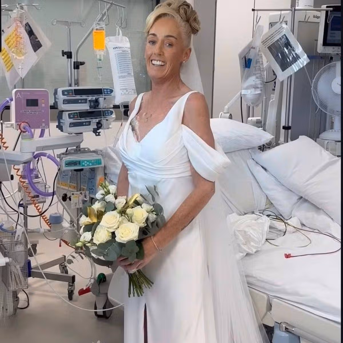 Celine on her wedding day