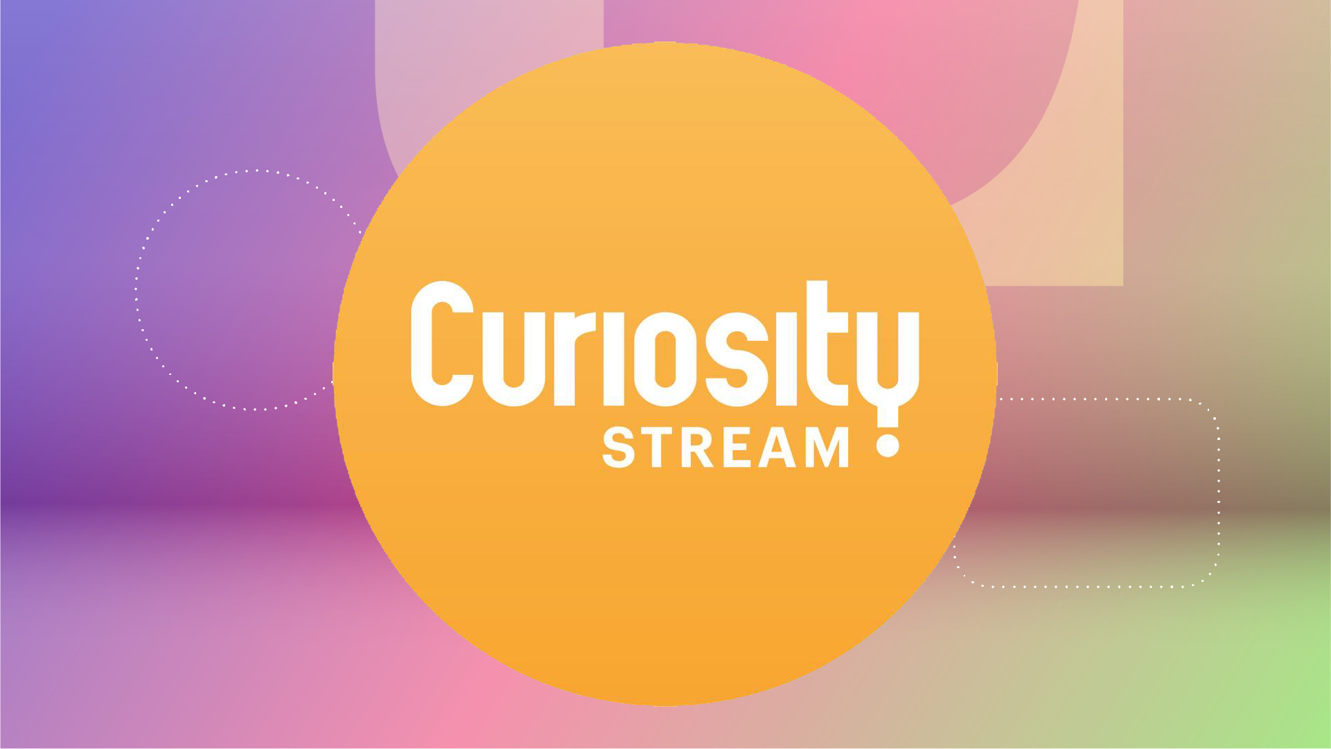 Curiosity Stream logo on pink/purple CNET background