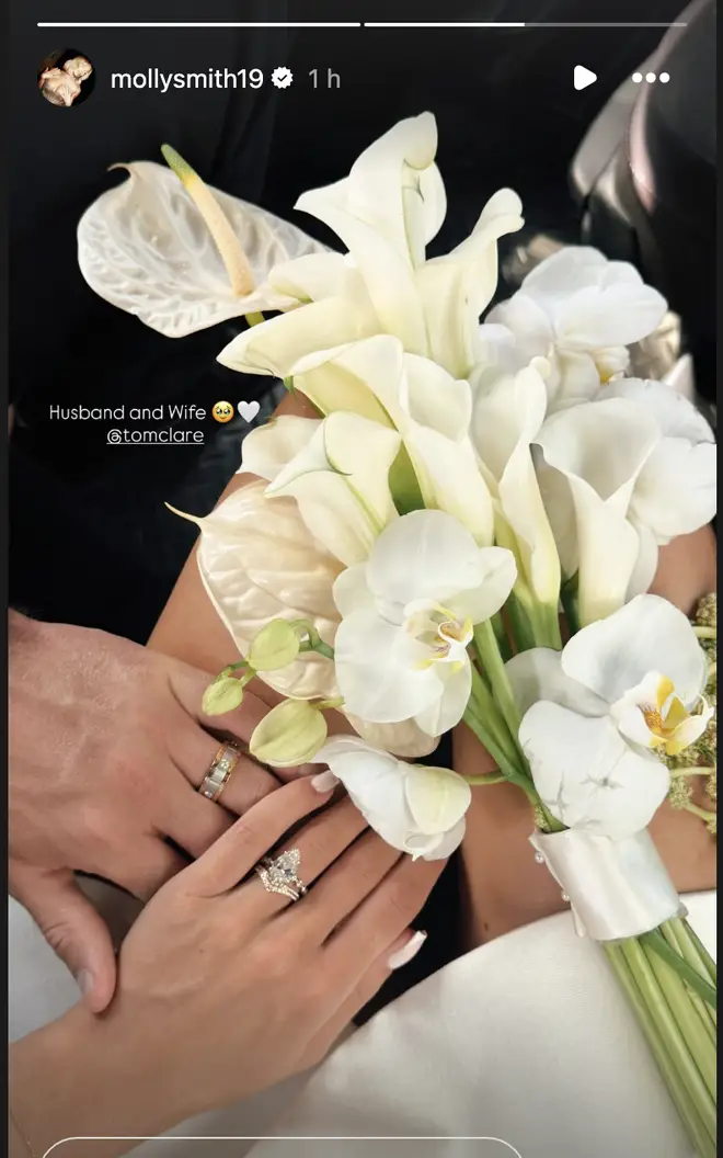 Love Island All Stars' Tom Clare and Molly Smith share a closer look at their wedding rings