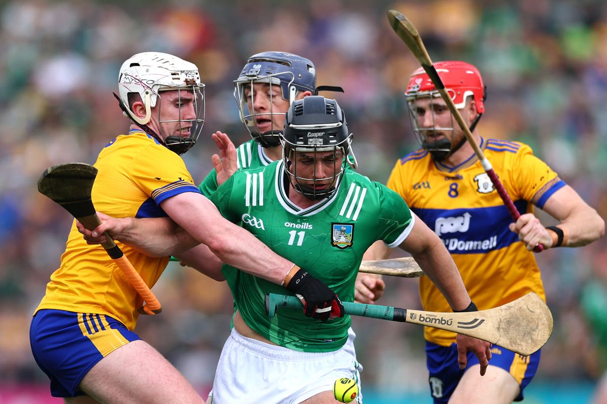 Clare’s Adam Hogan and Aidan O'Connor of Limerick