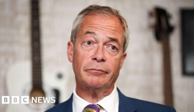 Farage says he's 'done no wrongdoing' after benefits from ally not declared - BBC