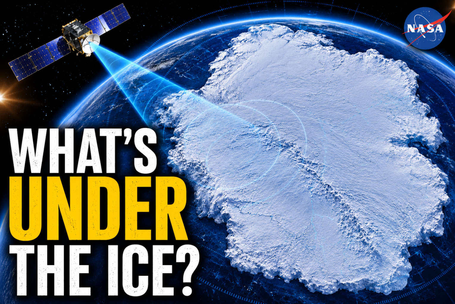 NASA Satellite Reveals Stunning 'Hummingbird' Hidden Beneath Antarctica's Ice