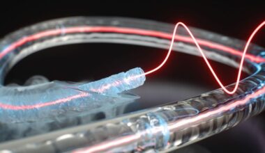 Artist Impression of a Frozen Optical Fiber Core in a Glass Capillary