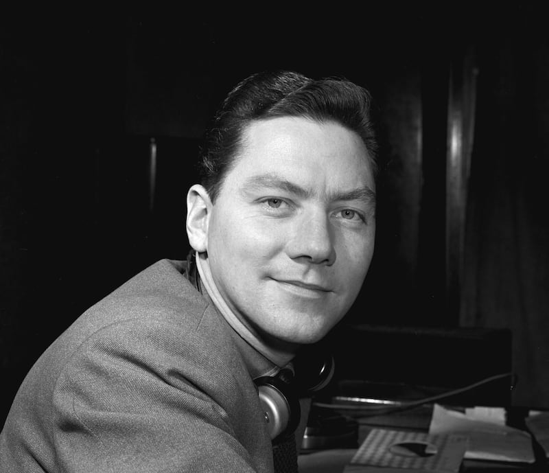 Gay Byrne in the radio studio on March 20th, 1963. Photograph: RTÉ