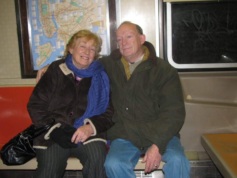 Margaret and Liam Fitzpatrick on the New York Subway