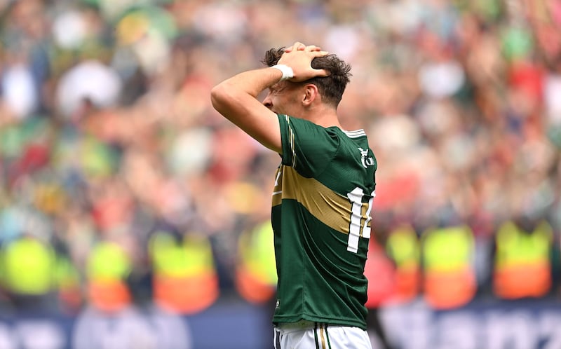 A dejected David Clifford of Kerry rues his missed chances against Mayo in the All-Ireland Senior Football final at Croke Park