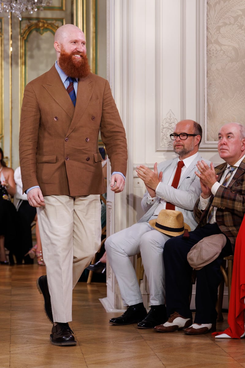 Michael Stewart taking his bow at the finale of his show