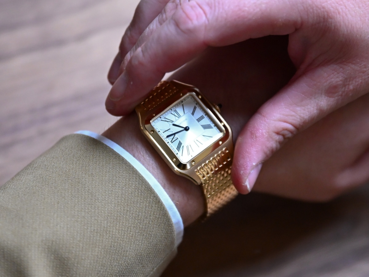 Cartier santos dumont in 18k yellow gold 1