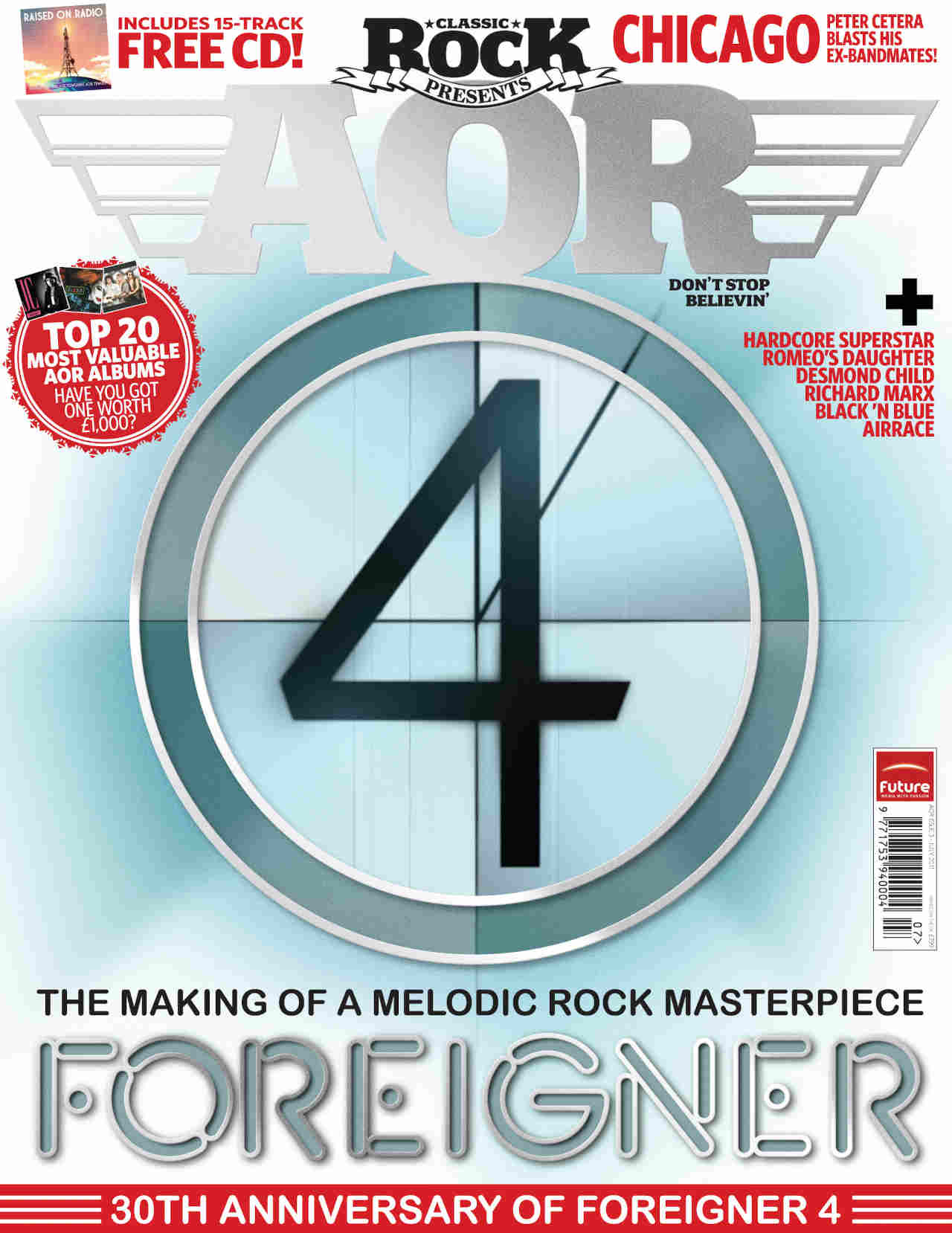 The cover of Classic Rock Presents AOR issue 3 featuring Foreigner&rsquo;s Foreigner 4 album