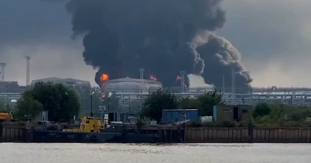 Ukrainian drones hit oil terminal in Russia’s St Petersburg – The Irish Times